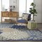 Homeroots 7 x 10 ft. Blue Large Floral Indoor & Outdoor Area Rug 384823 - alternate 4